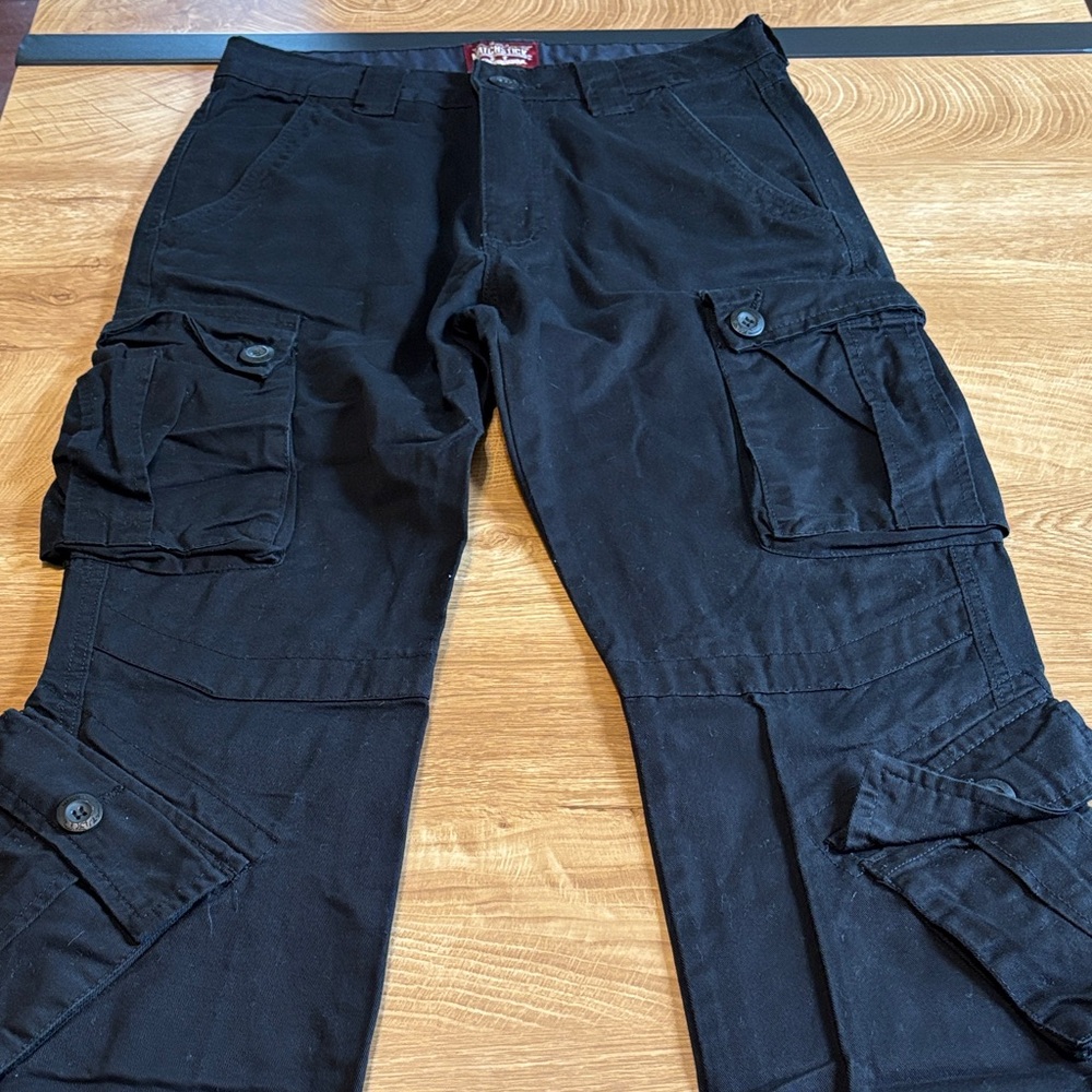 Matchstick Black Cargo Pants - Men's Size 29 Small